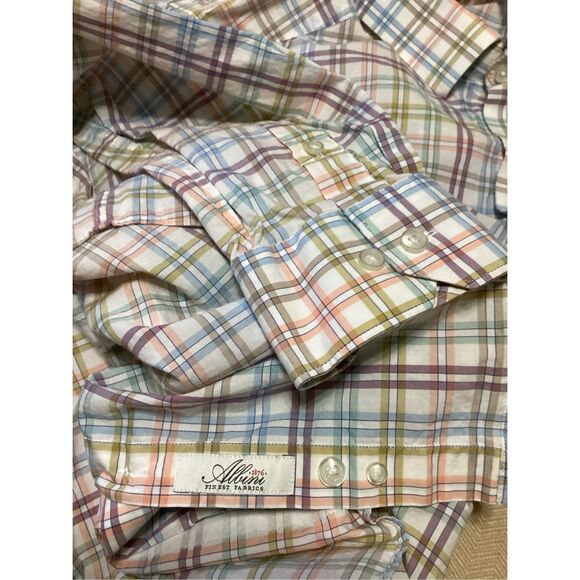 Hart Schaffner Marx Plaid Long Sleeve Button Down Shirt L - Picture 7 of 7